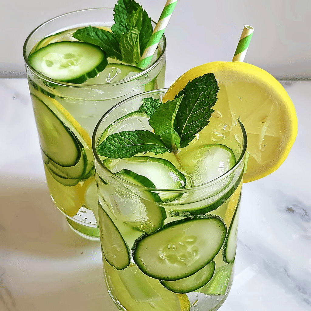 Cucumber Water Recipe: The Ultimate Refreshing Detox Drink 4 Cucumber water recipe with lemon and mint in a glass pitcher