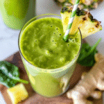 Detox Island Green Smoothie: Powerful Cleanse with Tropical Flavor 6 detox island green smoothie on table with fresh ingredients