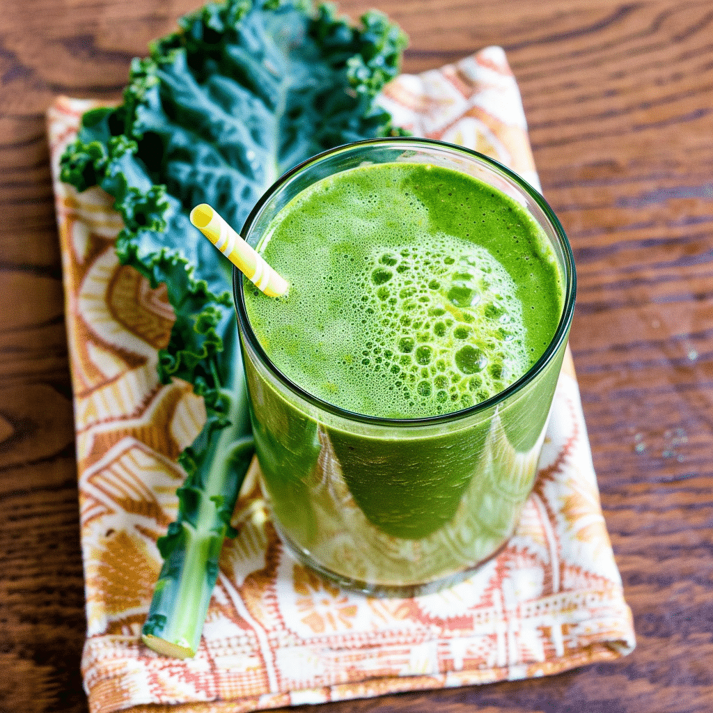 Glowing Green Smoothie for Radiant Skin and All-Day Natural Energy 5 glowing green smoothie in glass with fresh ingredients