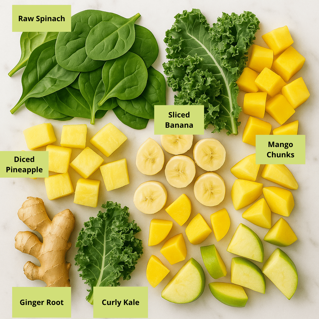 Detox Island Green Smoothie: Powerful Cleanse with Tropical Flavor 7 ingredients for detox island green smoothie