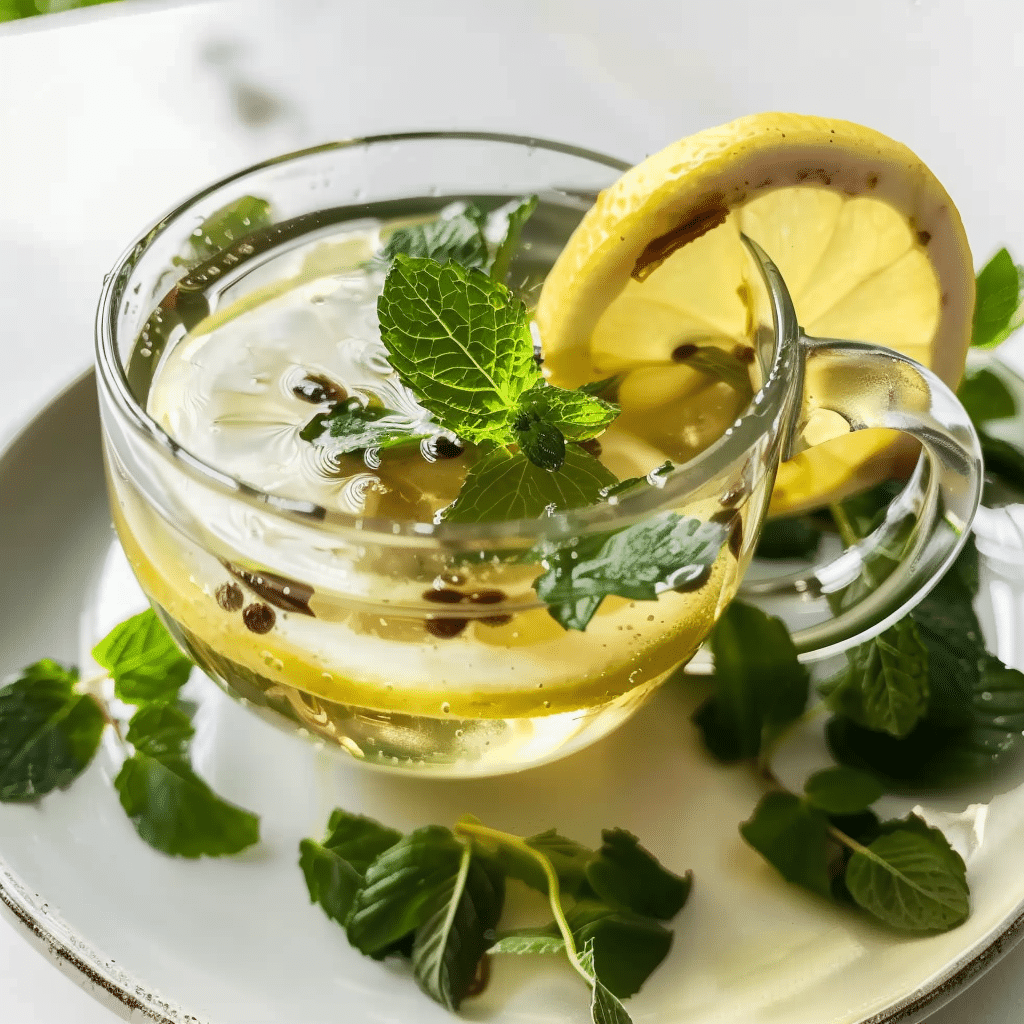 Lemon Balm Tea Recipe That Naturally Soothes Mind & Body 5 lemon balm tea recipe in clear glass mug