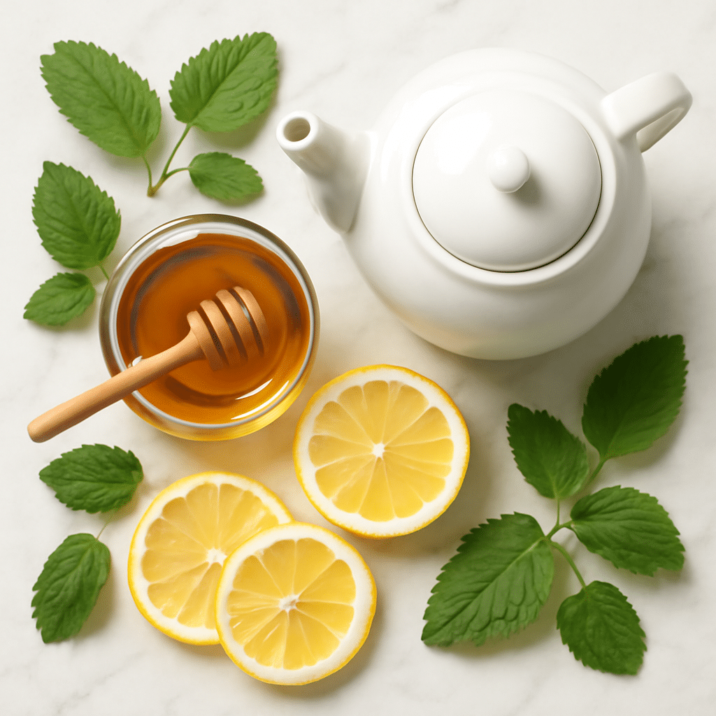 Lemon Balm Tea Recipe That Naturally Soothes Mind & Body 7 lemon balm tea recipe ingredients setup