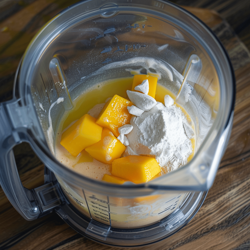 Mango Protein Smoothie Recipe: The Ultimate Creamy, High-Energy Blend 8 Mango protein smoothie recipe blending process