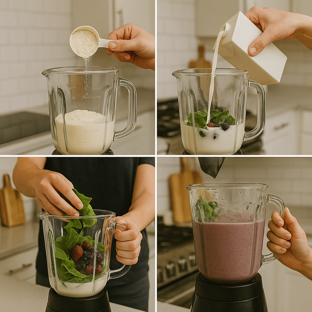 Protein Smoothie Recipes for Weight Loss: 21+ Delicious Blends to Burn Fat and Boost 8 step-by-step protein smoothie recipe process