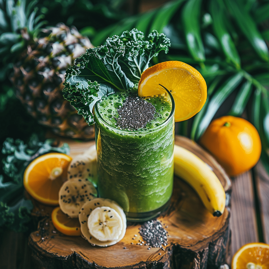 Smoothie with Coconut Water: Refreshing, Healthy & Tropical Blend 5 Tropical smoothie with coconut water and fruits
