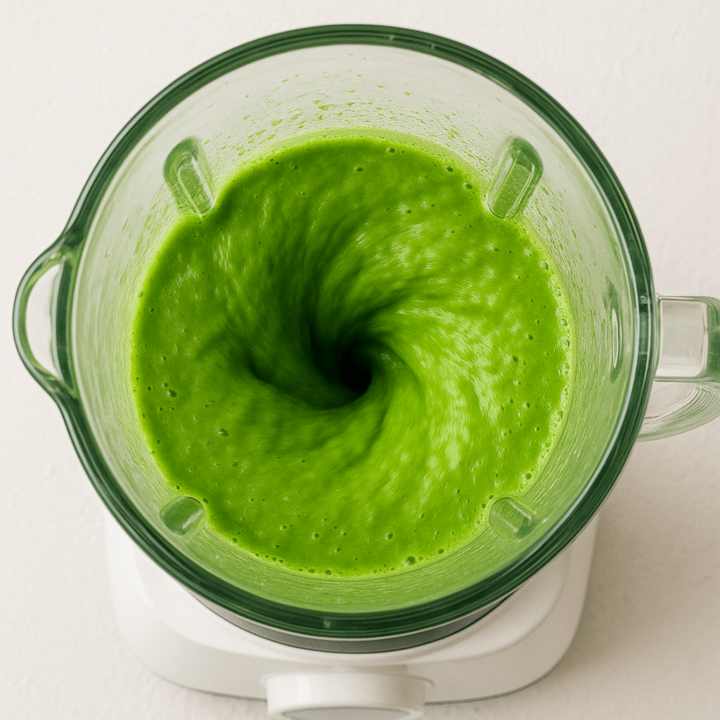 Spinach Smoothie Recipe: Boost Energy & Iron Naturally 8 Blending spinach and almond milk