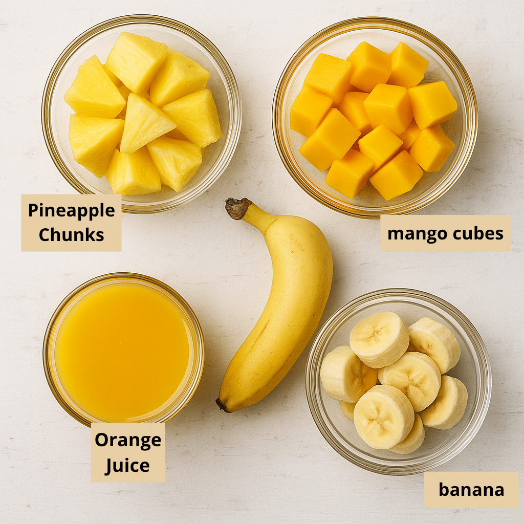 Tropical Smoothie Cafe Sunshine Smoothie: Easy Healthy Copycat Recipe 7 Tropical Smoothie Cafe Sunshine Smoothie Ingredients